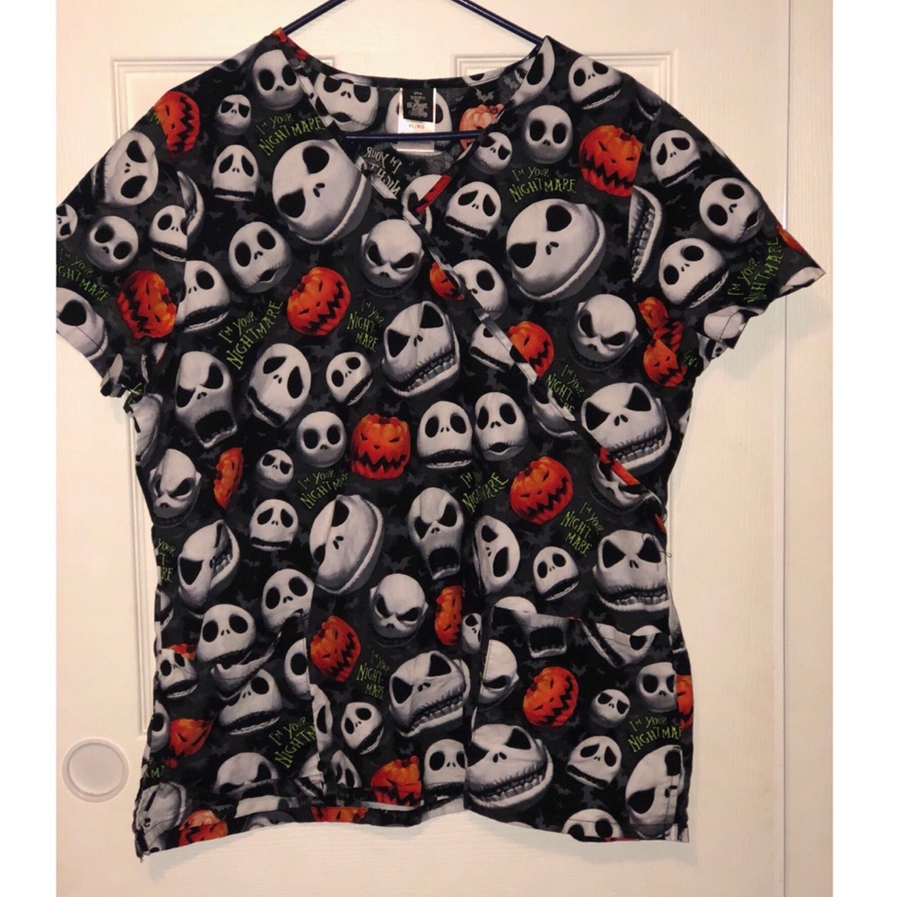Halloween scrub top